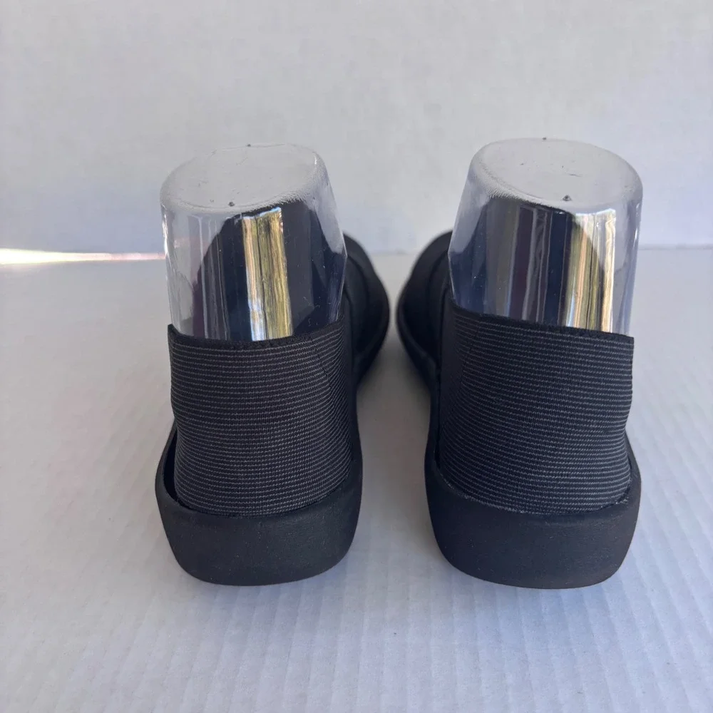 Clarks Cloud Steppers‎ Womens Black Slip On Shoes Comfort Elastic Sz 6.5